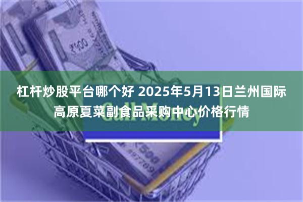 杠杆炒股平台哪个好 2025年5月13日兰州国际高原夏菜副食品采购中心价格行情