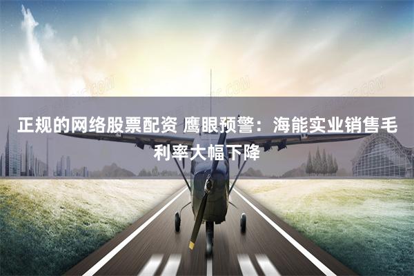 正规的网络股票配资 鹰眼预警：海能实业销售毛利率大幅下降